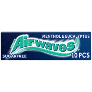 Airwaves Menthol & Eucalyptus Flavour Sugarfree Chewing Gum 10 Pieces