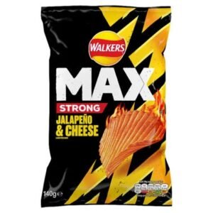 Walkers Max Strong Jalepeno & Cheese Sharing Crisps 140g