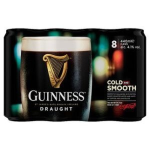 Beer - Guinness Draught Stout 8 x 440ml Can