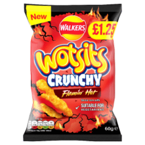 Walkers Wotsits Crunchy Flamin' Hot Snacks 60g