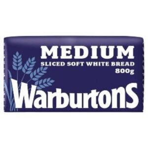 Warburtons Medium Sliced Soft White Bread 800g